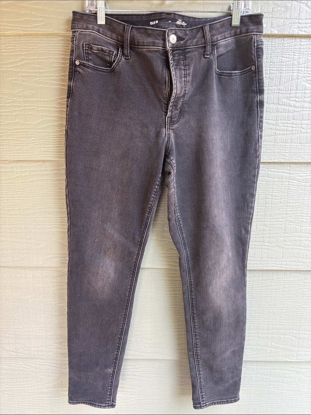 Old Navy Gray/black Washed Skinny Jeans